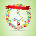Colourful Floral Designed Card Background